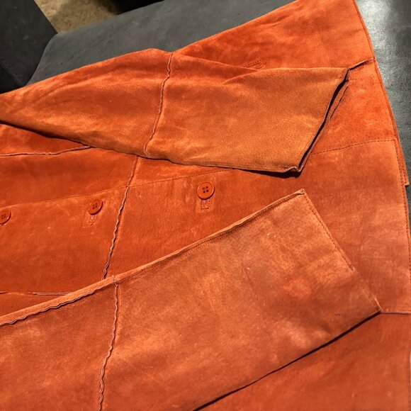 Brandon Thomas Women's Burnt Orange Suede Jacket - Picture 12 of 15